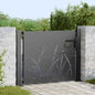 Puerta de jardín con cerradura Negro 110 x 105 cm