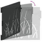 Puerta de jardín con cerradura Negro 110 x 105 cm