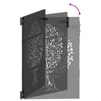 Puerta de jardín con cerradura Negro 110 x 130 cm