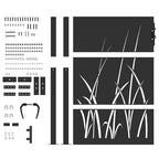 Puerta de jardín con cerradura Negro 110 x 155 cm