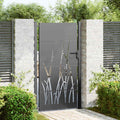 Puerta de jardín con cerradura Negro 110 x 180 cm