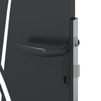 Puerta de jardín con cerradura Negro 110 x 205 cm