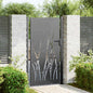 Puerta de jardín con cerradura Negro 110 x 205 cm