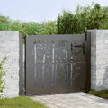 Puerta de jardín con cerradura Negro 110 x 105 cm