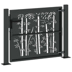 Puerta de jardín con cerradura Negro 110 x 105 cm