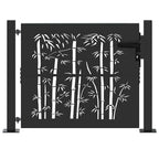 Puerta de jardín con cerradura Negro 110 x 105 cm