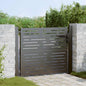 Puerta de jardín con cerradura Negro 110 x 105 cm