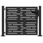 Puerta de jardín con cerradura Negro 110 x 105 cm