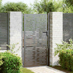 Puerta de jardín con cerradura Negro 110 x 180 cm