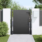 Puerta de jardín con cerradura Negro 105 x 130 cm