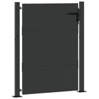 Puerta de jardín con cerradura Negro 105 x 130 cm