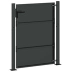 Puerta de jardín con cerradura Negro 105 x 130 cm