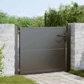 Puerta de jardín con cerradura Negro 110 x 105 cm
