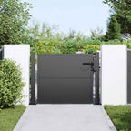 Puerta de jardín con cerradura Negro 110 x 105 cm