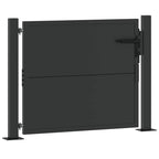 Puerta de jardín con cerradura Negro 110 x 105 cm