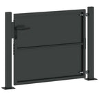 Puerta de jardín con cerradura Negro 110 x 105 cm
