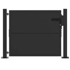 Puerta de jardín con cerradura Negro 110 x 105 cm