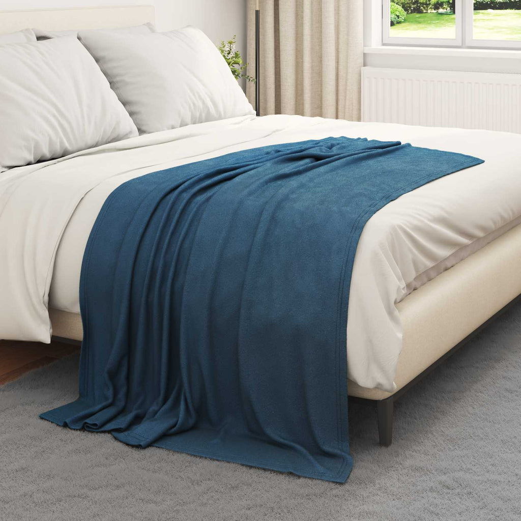 Manta Azul marino 170 x 130 cm Lana