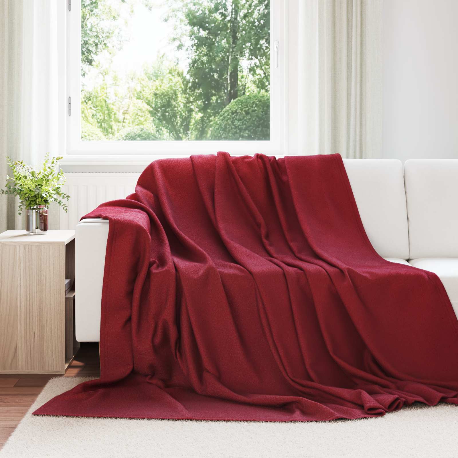 Manta Azul marino 170 x 130 cm Lana