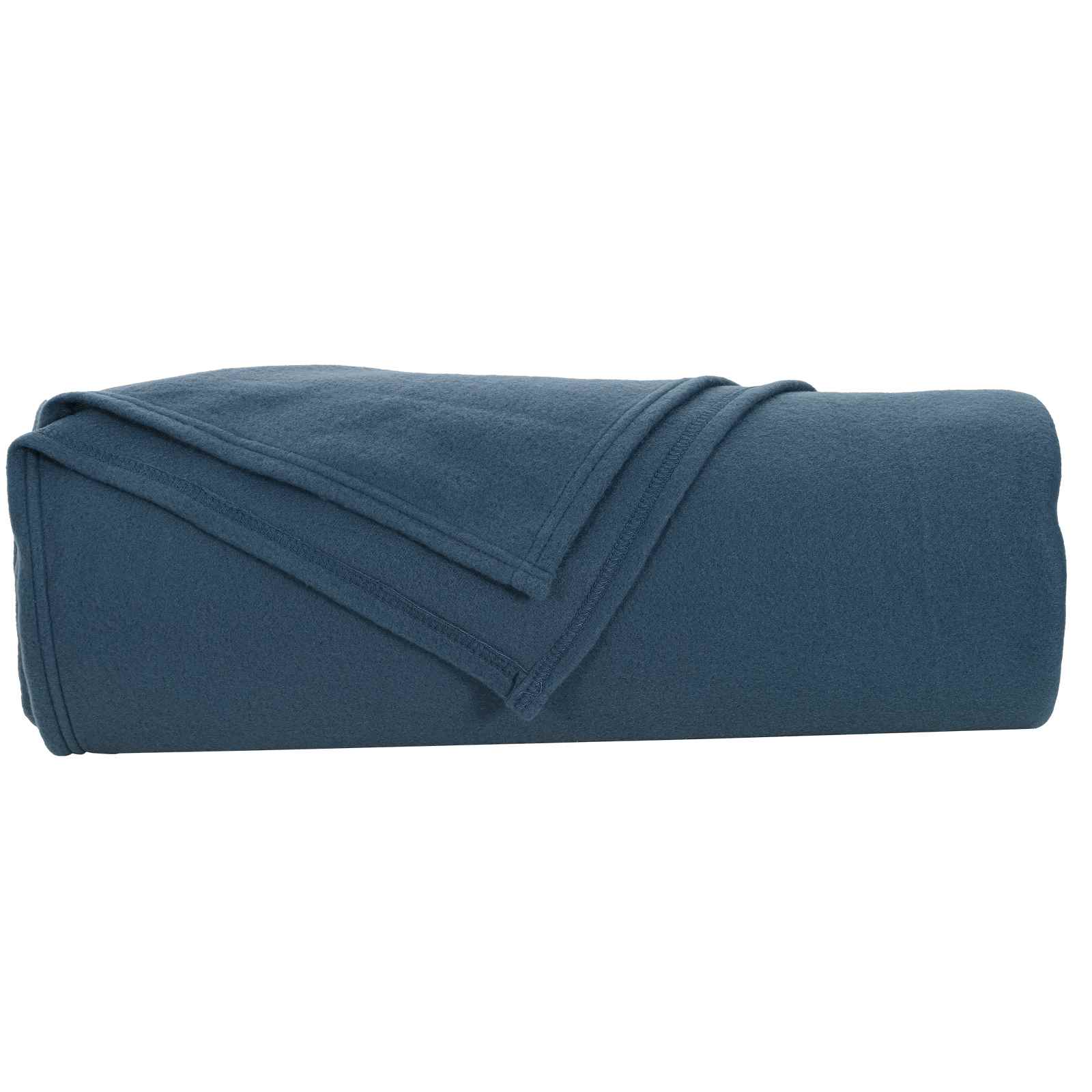 Manta Azul marino 210 x 140 cm Lana