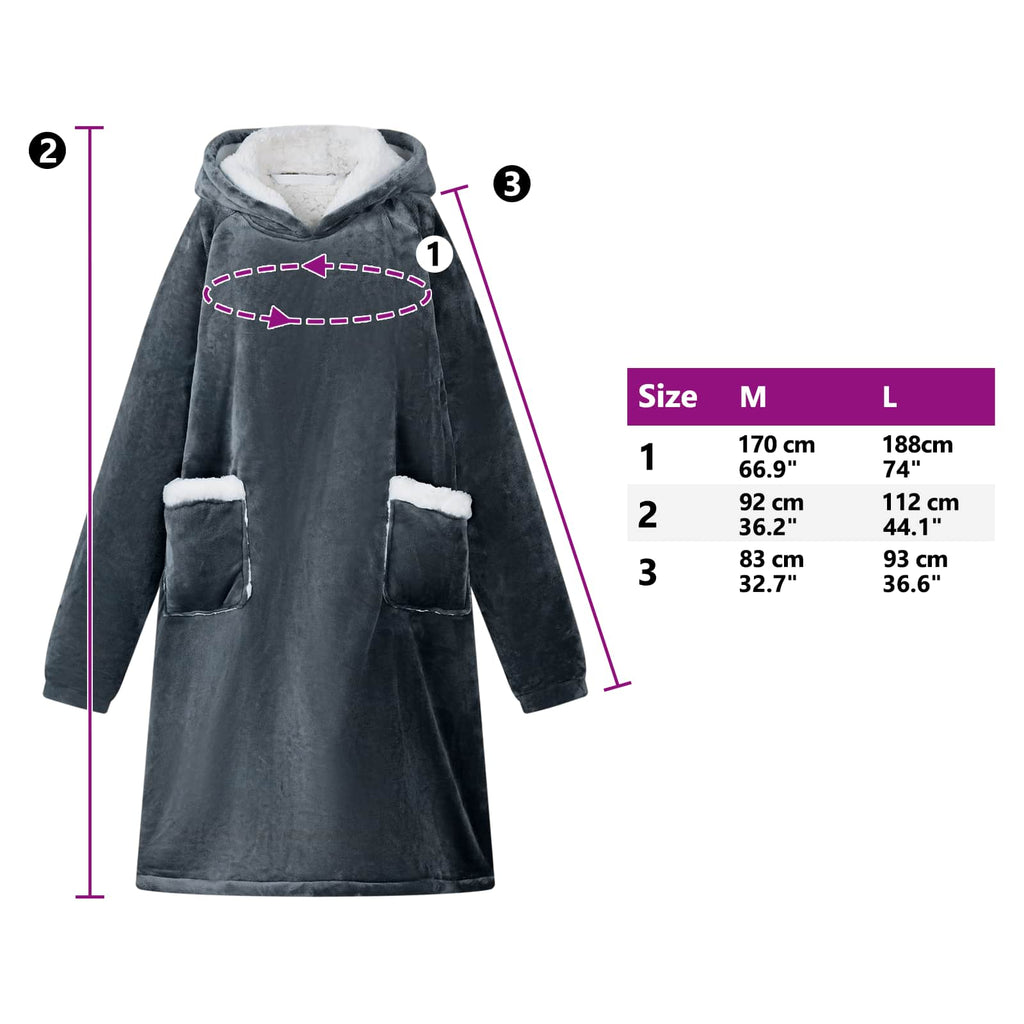 Sudadera manta Azul marino L Forro Polar y Franela