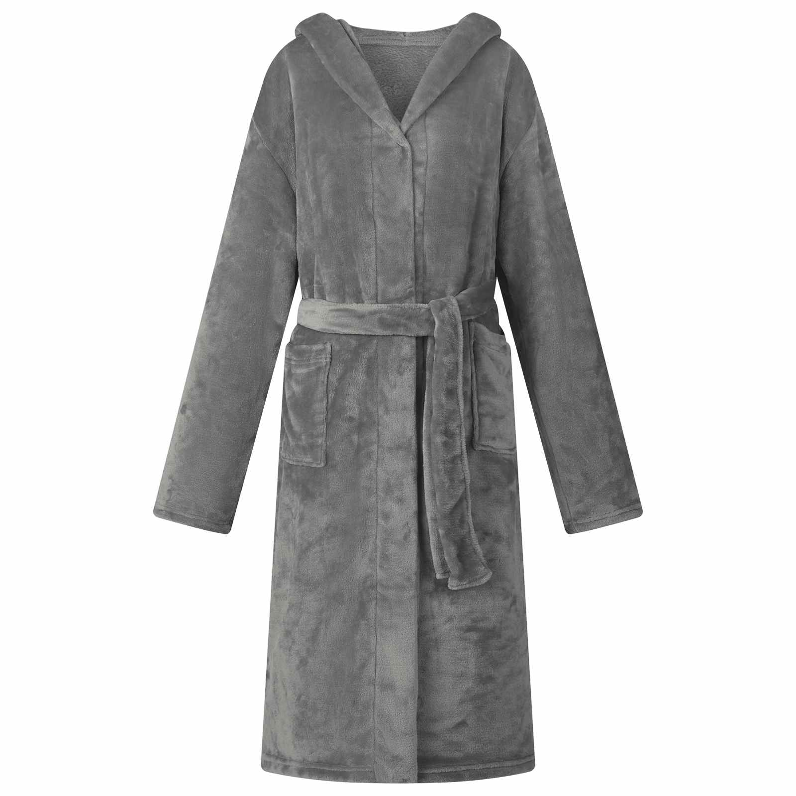 Navy Hooded Bathrobe l Flannel