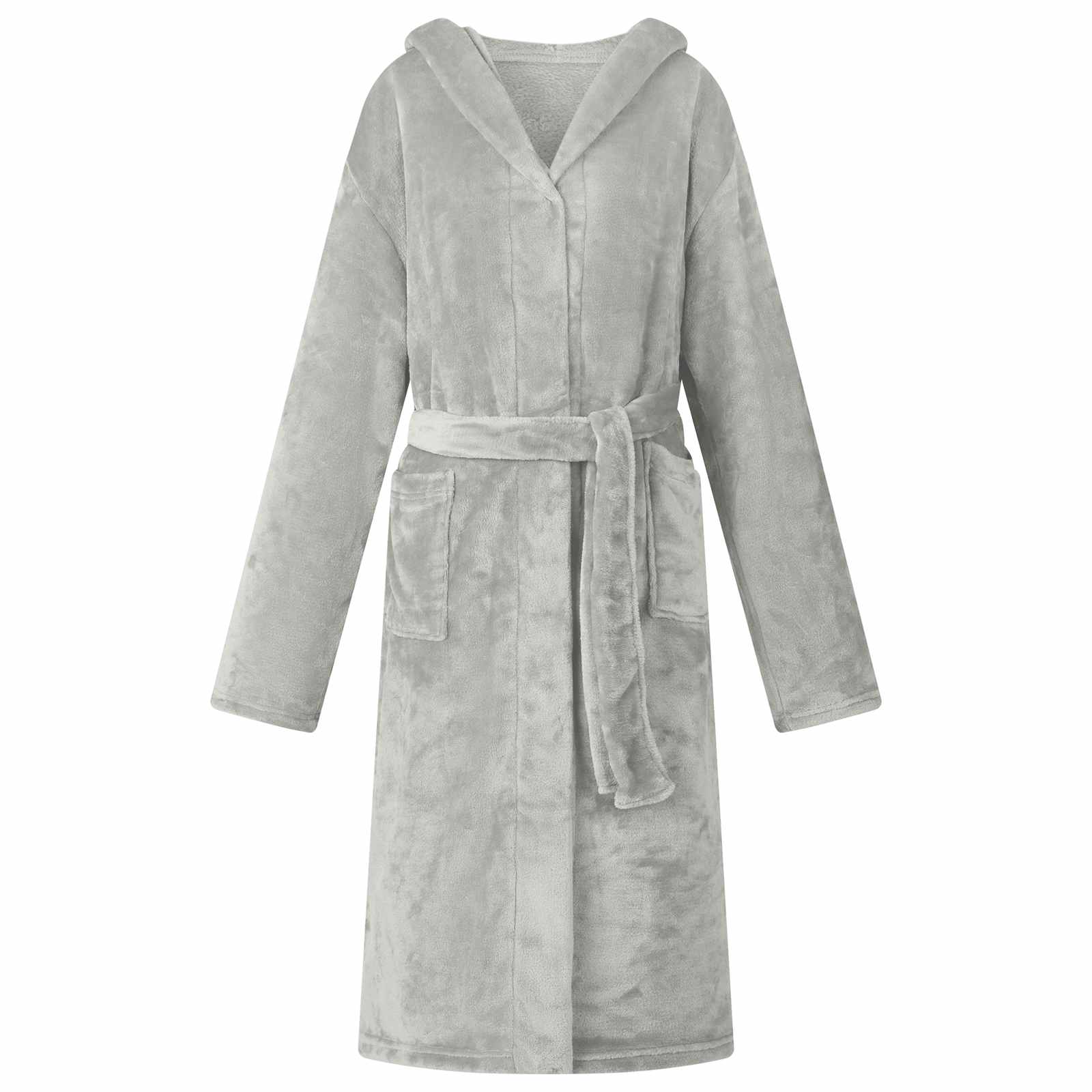Navy Hooded Bathrobe l Flannel