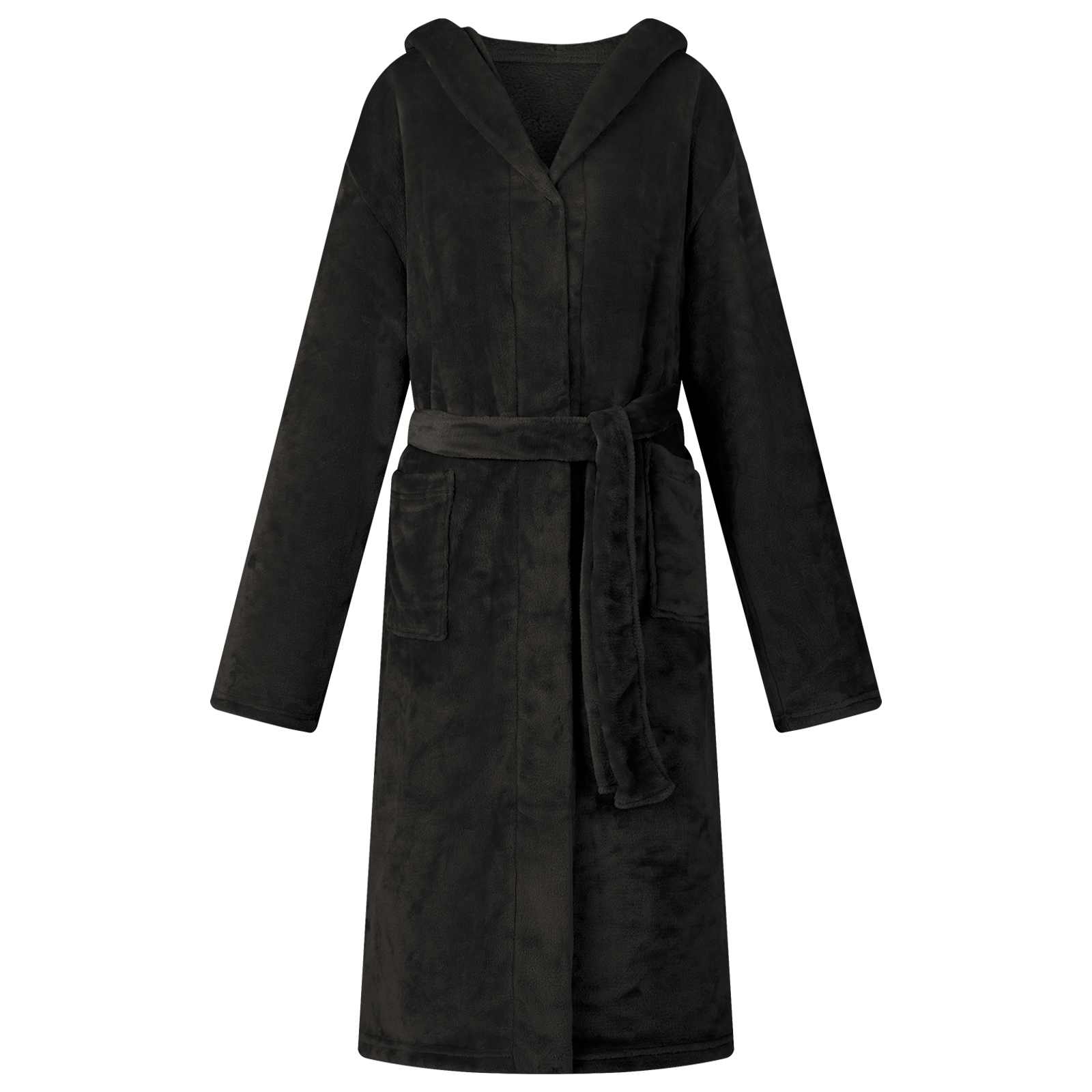 Navy Hooded Bathrobe l Flannel