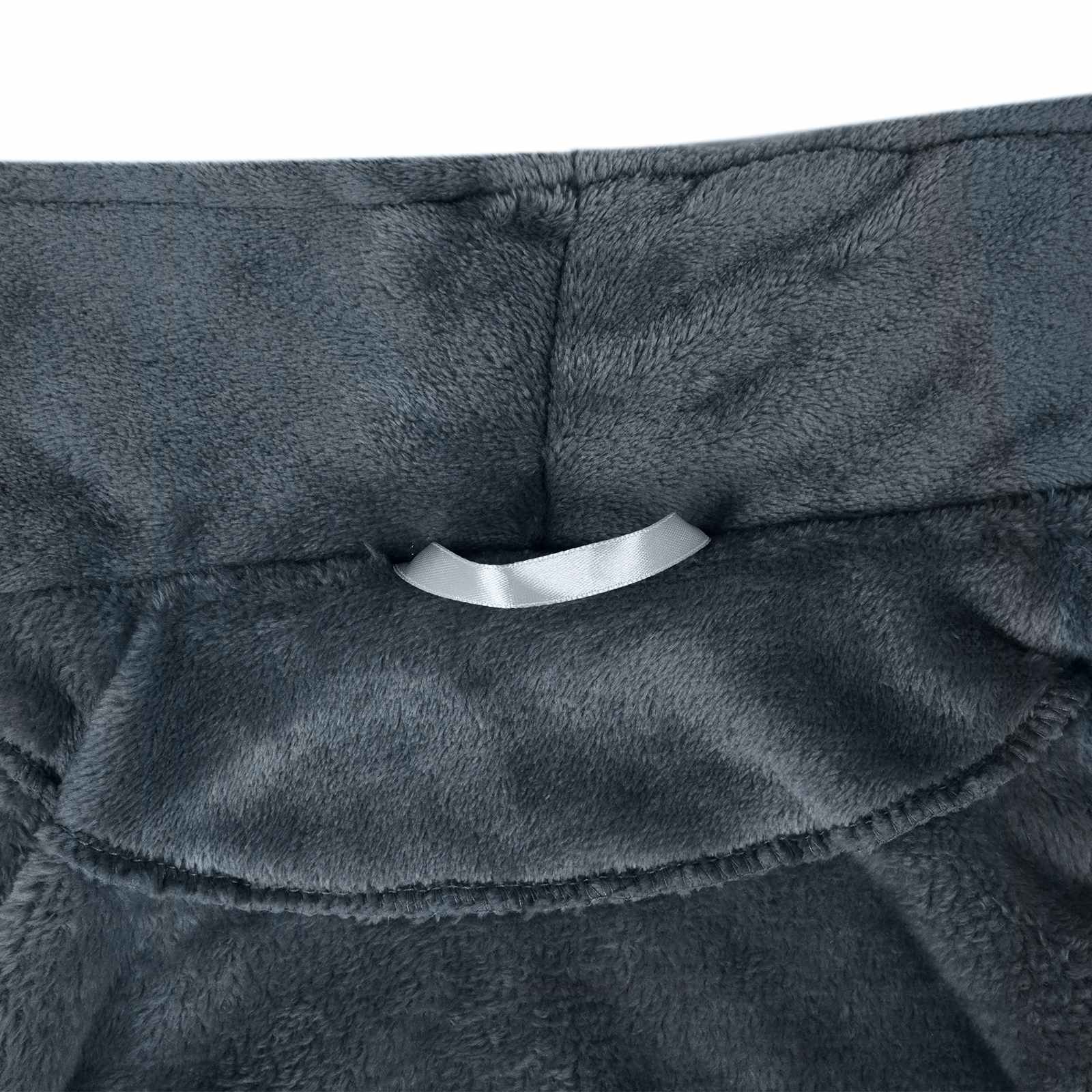 Bata sin capucha Azul marino l Franela