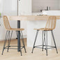 Cadeira de Bar 2 unid. 44 x 52 x 111 cm Rattan e Ferro