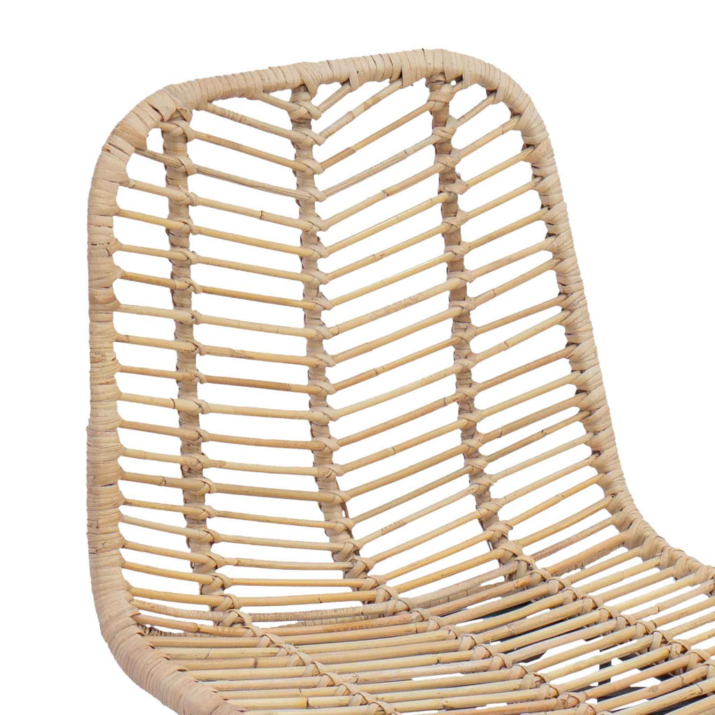 Silla de Bar 2 pcs 44 x 52 x 111 cm Ratan e Hierro