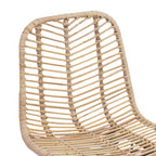 Silla de Bar 2 pcs 44 x 52 x 111 cm Ratan e Hierro