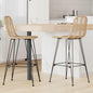 Cadeira de Bar 2 unid. 44 x 52 x 111 cm Rattan e Ferro