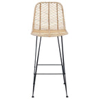 Silla de Bar 2 pcs 44 x 52 x 111 cm Ratan e Hierro
