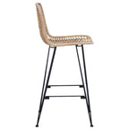 Silla de Bar 2 pcs 44 x 52 x 111 cm Ratan e Hierro