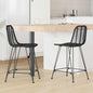Cadeira de Bar 2 unid. 44 x 52 x 111 cm Rattan e Ferro