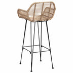 Silla de Bar 2 pcs 55 x 52 x 105 cm Ratan e Hierro