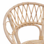 Silla de comedor 2 pcs Ratan e Hierro Natural 54 x 65 x 82 cm