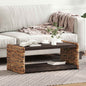 Mesa de Centro Natural 110 x 55 x 35 cm Madeira de Mogno Maciço