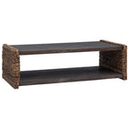 Mesa de Café Natural 110 x 55 x 35 cm Madera de Caoba Sólida