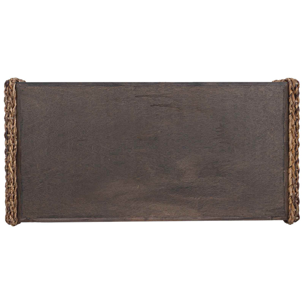 Mesa de Café Natural 110 x 55 x 35 cm Madera de Caoba Sólida