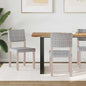 Dining Chairs 2 pcs Rattan and Natural Iron