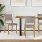 Dining Chairs 2 pcs Rattan and Natural Iron
