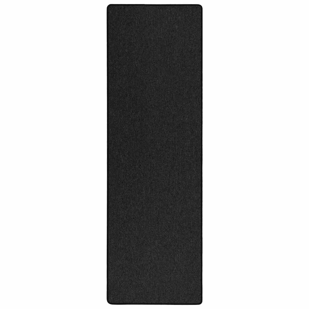 Runner de Alfombra Antracita 80 x 500 cm 100% Polipropileno