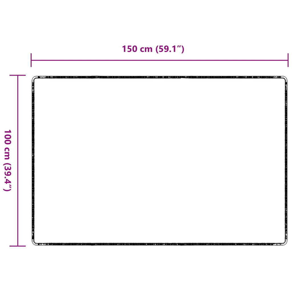 Runner de Alfombra Antracita 80 x 500 cm 100% Polipropileno