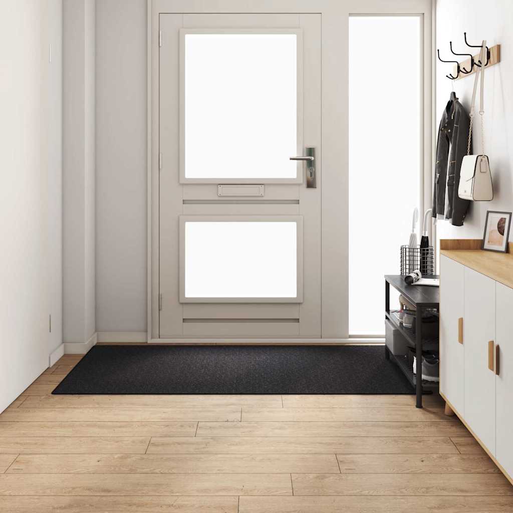 Runner de Alfombra Antracita 80 x 500 cm 100% Polipropileno