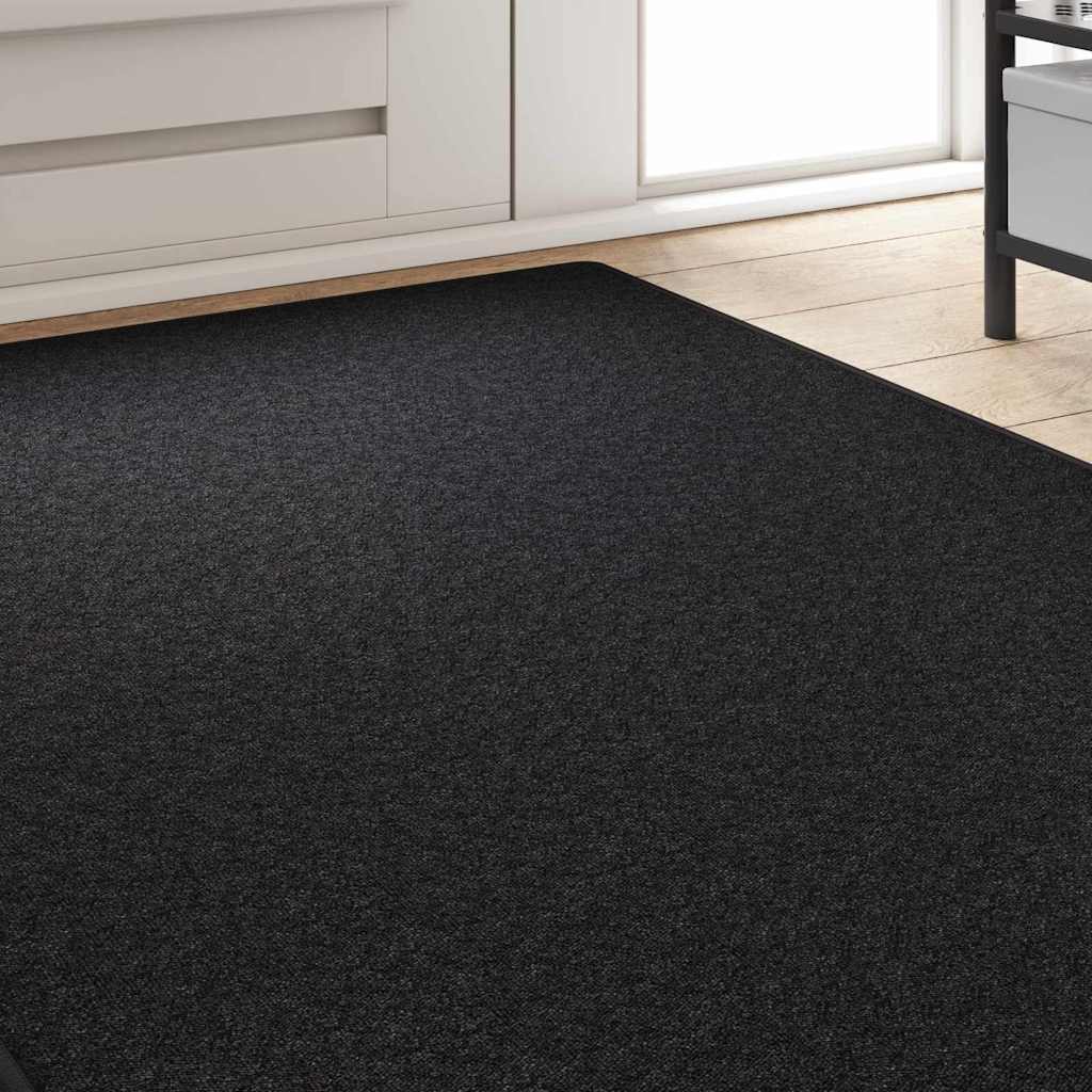 Runner de Alfombra Antracita 80 x 500 cm 100% Polipropileno