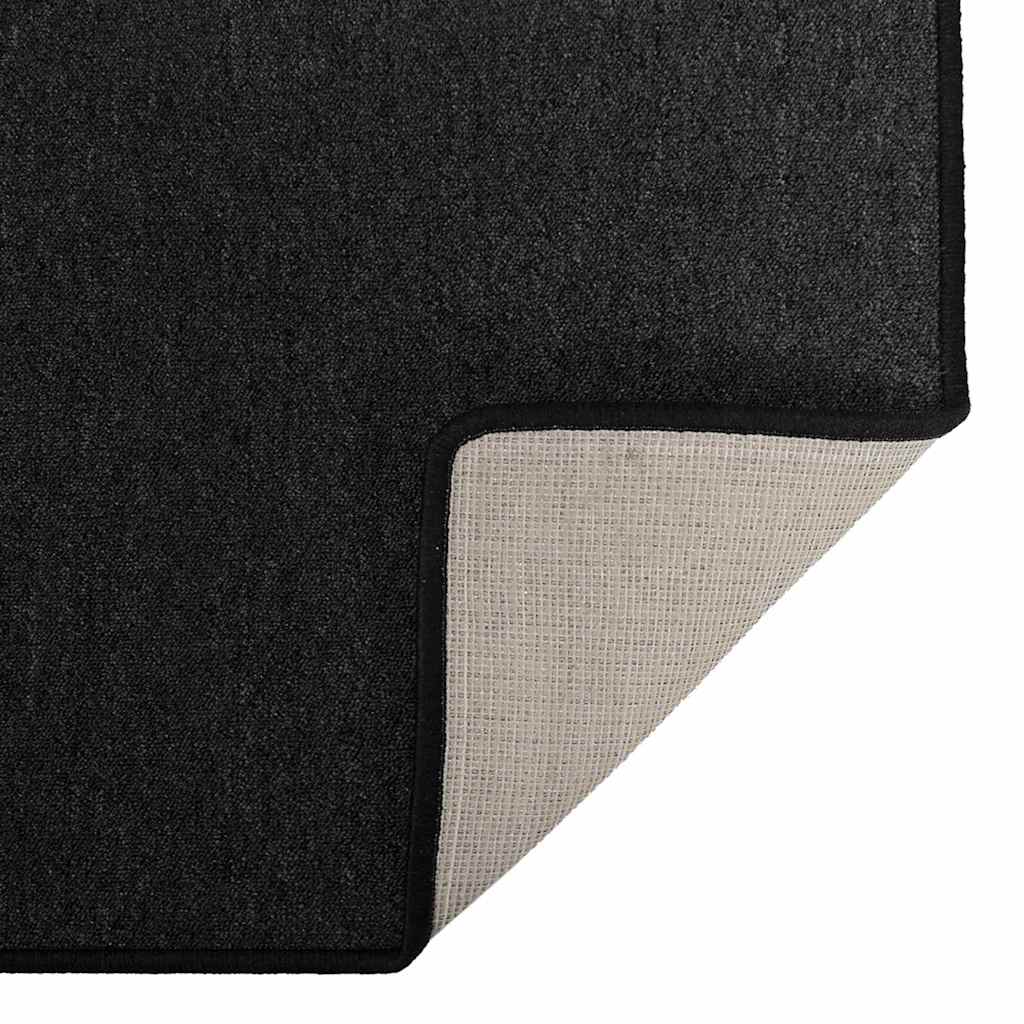 Runner de Alfombra Antracita 80 x 500 cm 100% Polipropileno