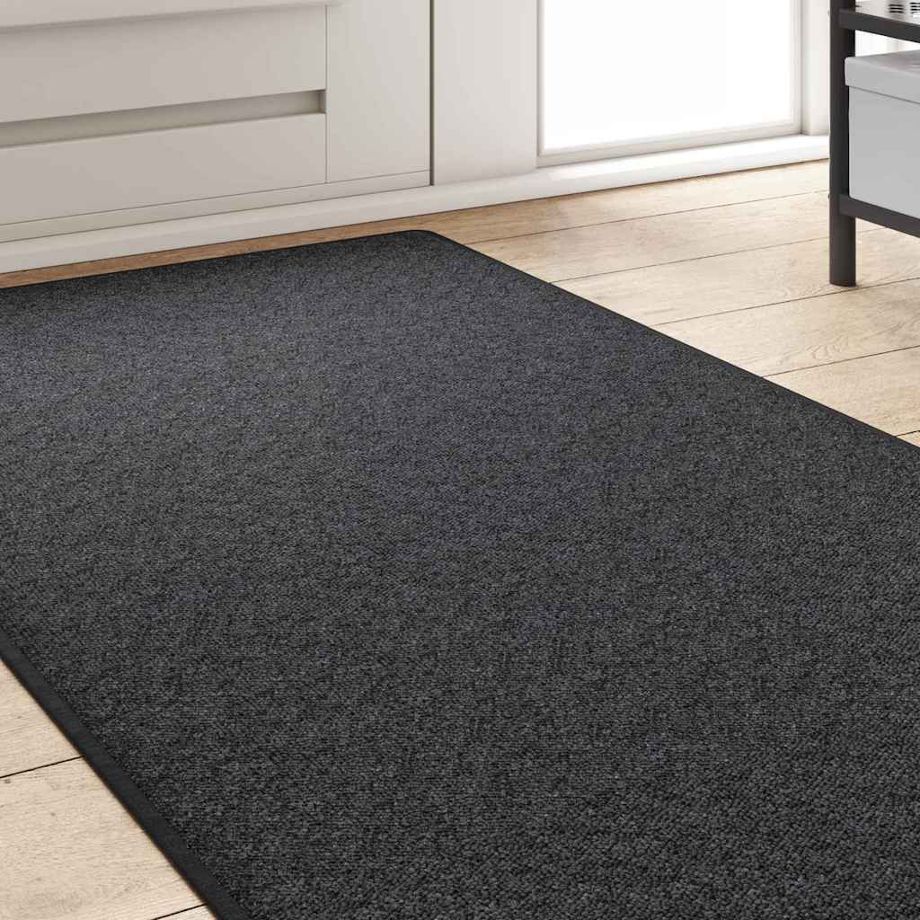 Runner de Alfombra Antracita 80 x 500 cm 100% Polipropileno