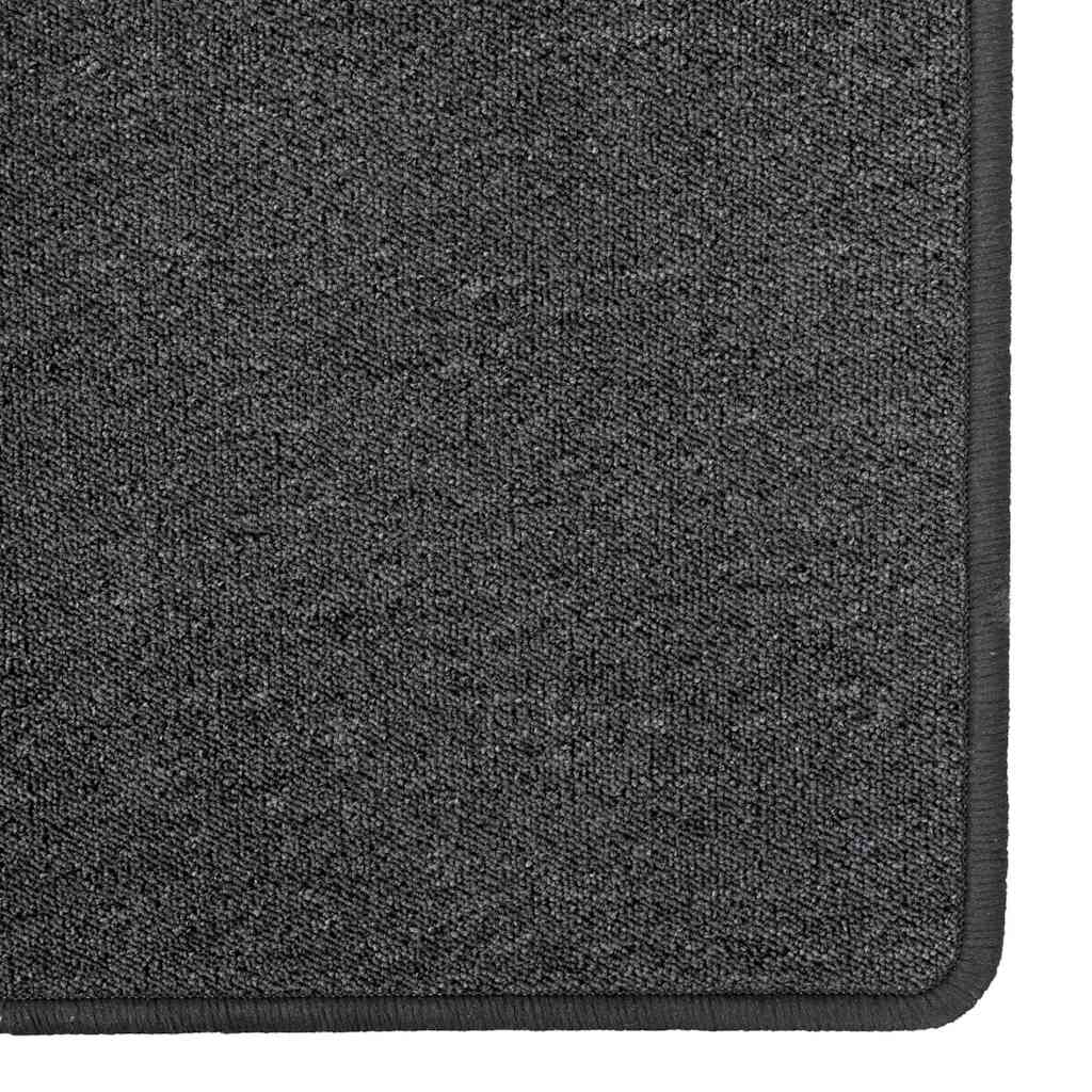 Runner de Alfombra Antracita 80 x 500 cm 100% Polipropileno